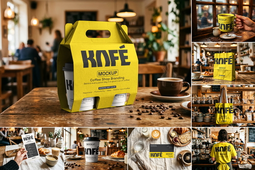 Coffee Shop Branding Mockup Bundle