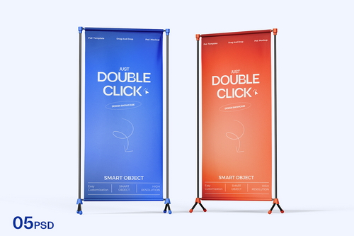 Advertising Stand Banner Mockup