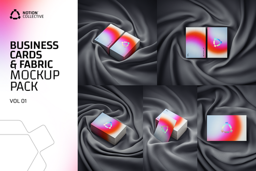 Cards & Fabric Mockups vol. 01