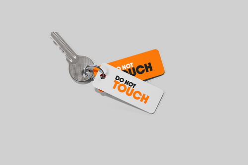 Key Tag with Ring Mockup