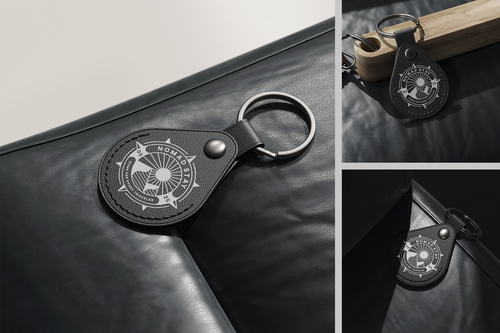 Leather Key Holder with Ring Mockup