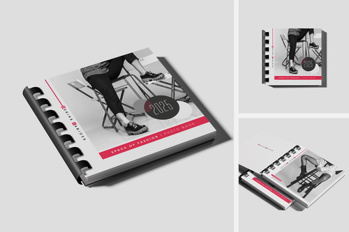 Square Comb Bound Book Mockup