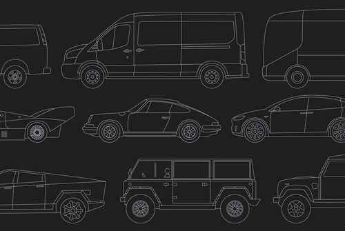 Outlined Cars Outlined Cars