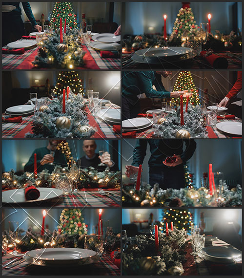 Christmas Dinner Footages 11xMOV, 4k, 8k ProRes