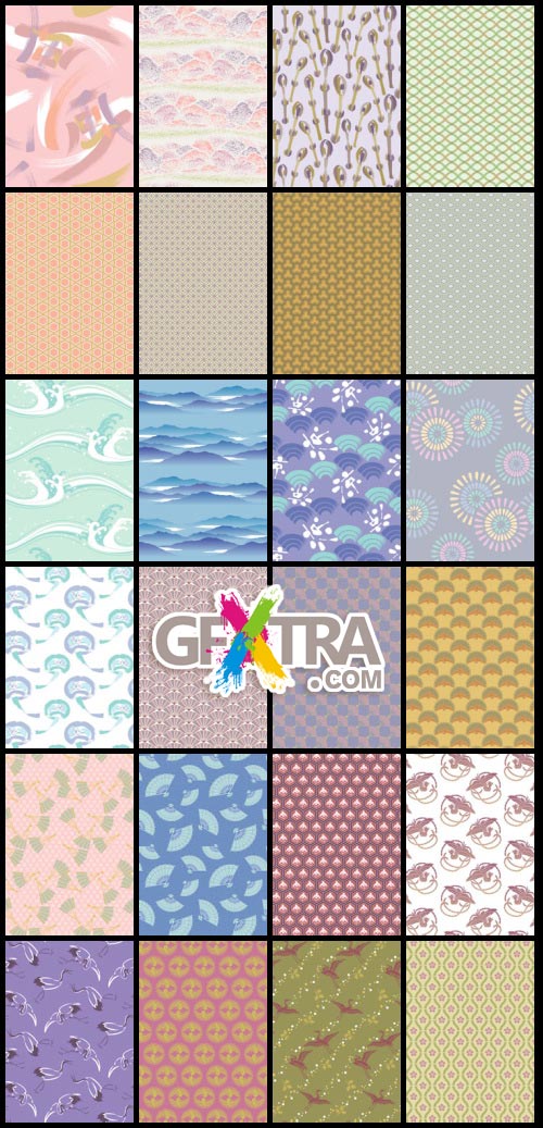 SoftEgg - DesignPower Wagara 1 Vector Patterns 100xEPS