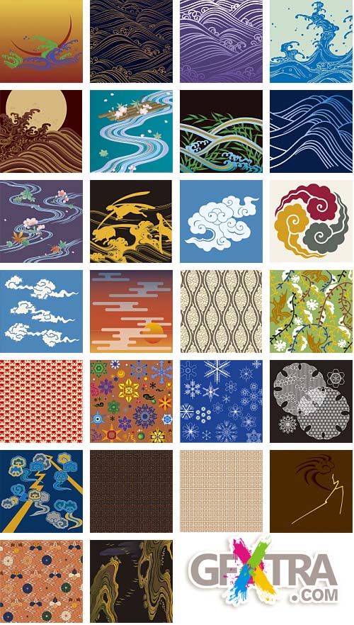 Japanese Traditional Pattern Collection 300xAI