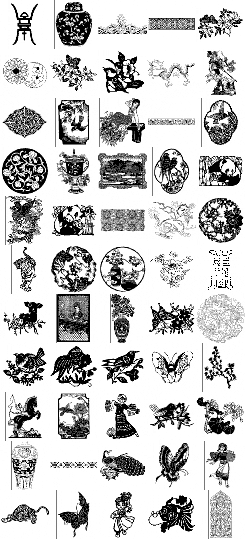 Chinese Designs - Dover 351xEPS