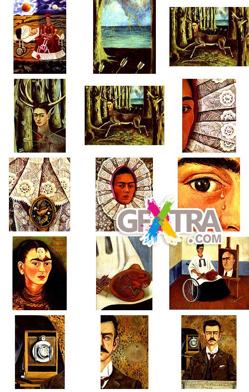 Frida Kahlo, Paintings 120 UHQ JPGs