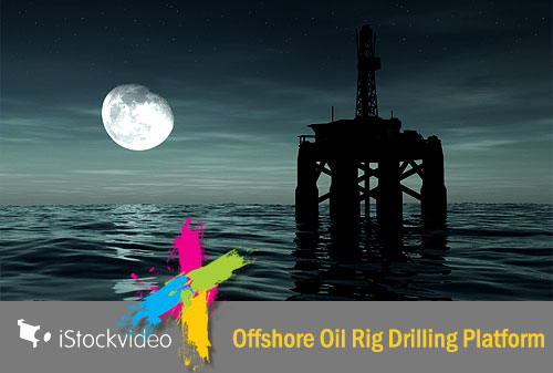 iStockVideo - Offshore Oil Rig Drilling Platform HD720