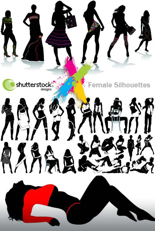 Amazing SS - Female Silhouettes 7xEPS