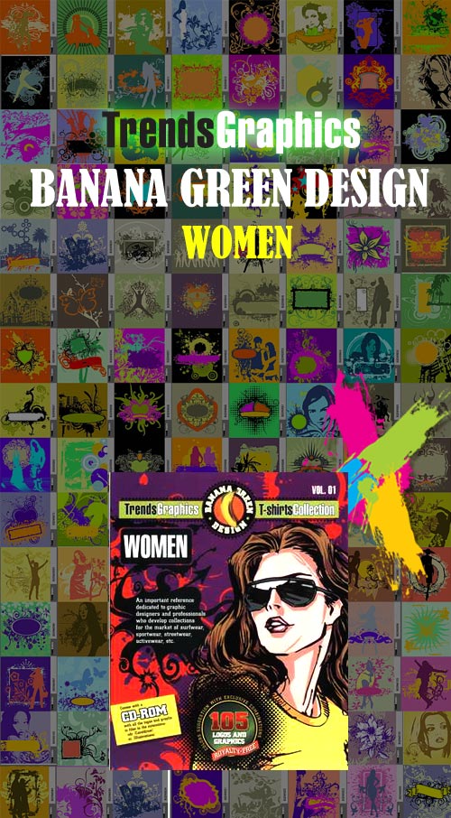 TrendsGraphics - Banana Green Design - Women T-Shirt Collection