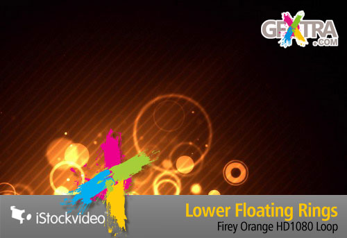 iStockVideo - Lower Floating Rings - Firey Orange HD1080 Loop