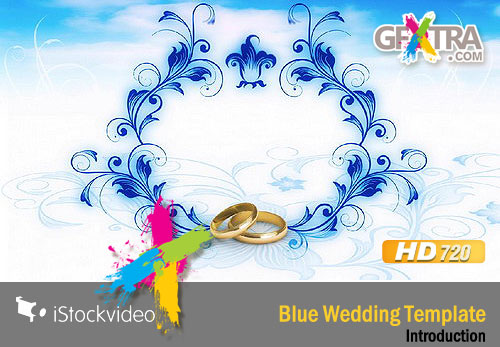 iStockVideo - Blue Wedding Template: Introduction HD720