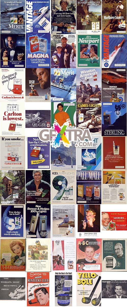 Tobacco Themed Magazine Advertising History 500xJPGs