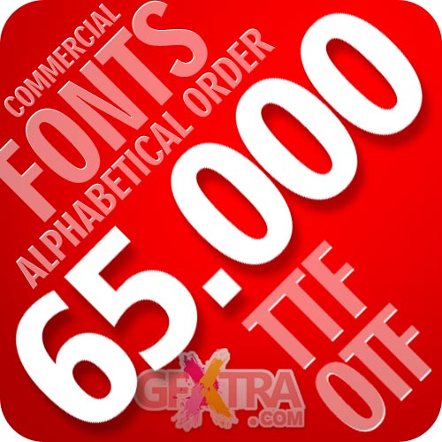 65000 Commercial Fonts, Alphabetical Order, TTF&OTF