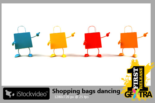 iStockVideo - Shopping Bags Dancing HD720