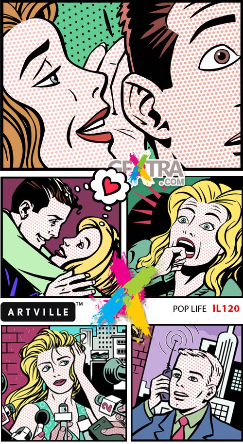 Artville Illustrations IL120 Pop Life 60xEPS Artville Illustrations IL120 Pop Life 60xEPS