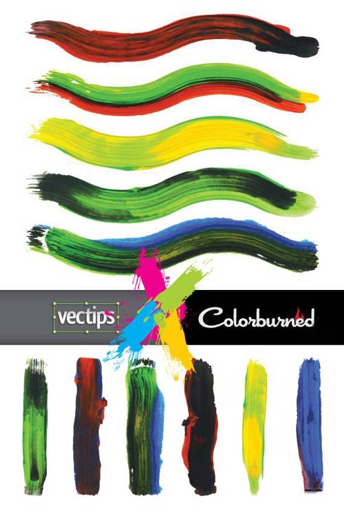 57 Multi-Colored Illustrator Paint Brushes AI