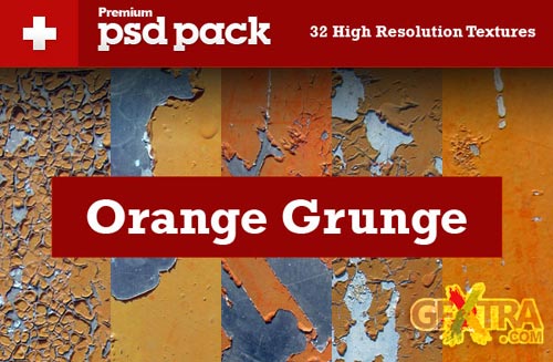 Orange Grunge - PSDpremium Pack 32xJPGs