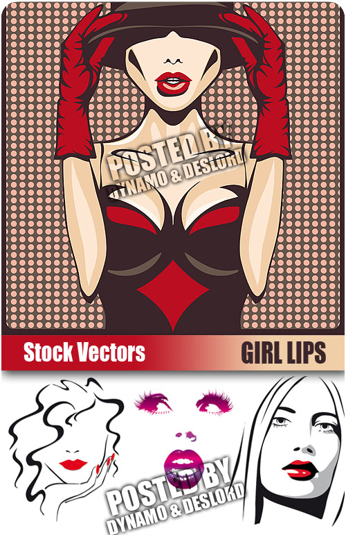 Stock Vectors - Girl Lips