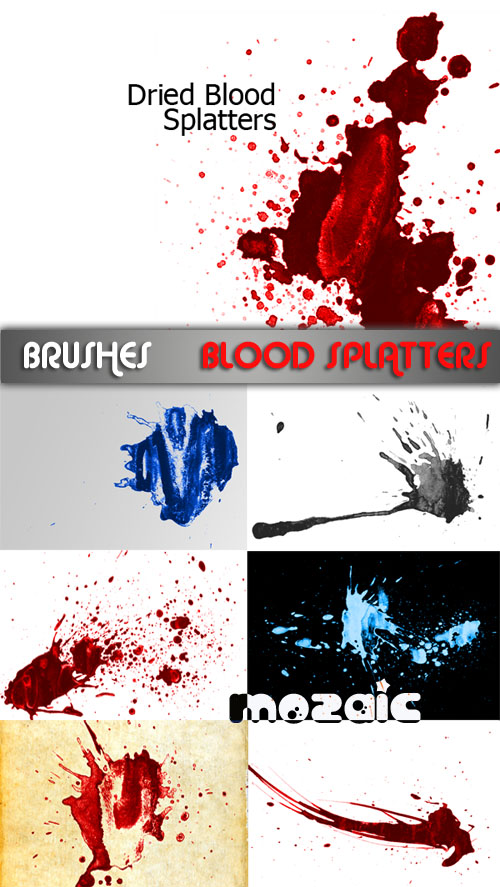 Photoshop Brushes - Dried Blood Splatters
