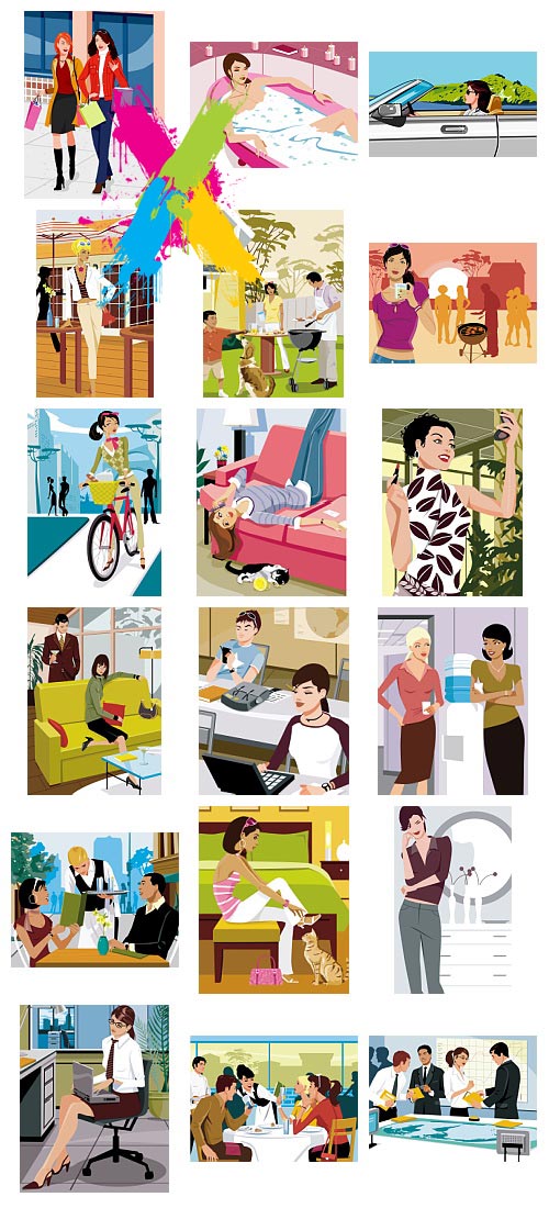 PhotoDisc V282 Young Women On The Go, 50xEPS