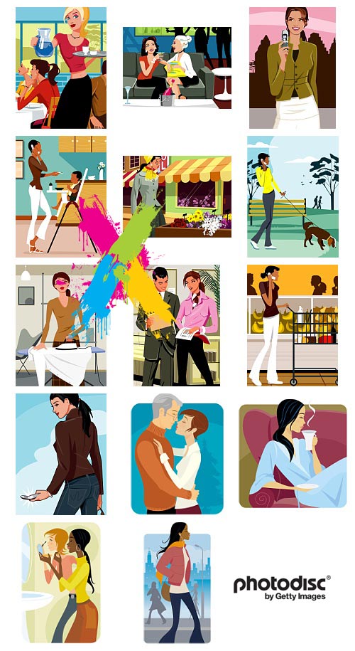 PhotoDisc V282 Young Women On The Go, 50xEPS