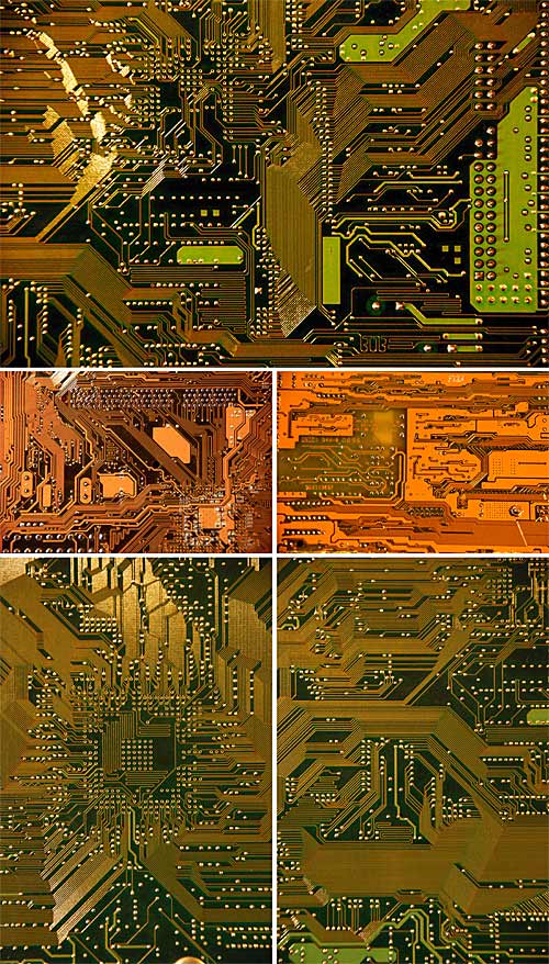 Circuit Board Textures 5xJPGs