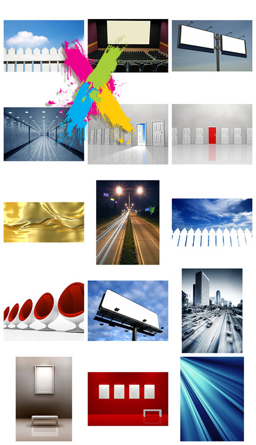 City &amp; AD Boards, Conceptual Images - 40 JPEG Stock Image SS