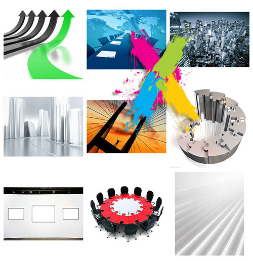 City &amp; AD Boards, Conceptual Images - 40 JPEG Stock Image SS