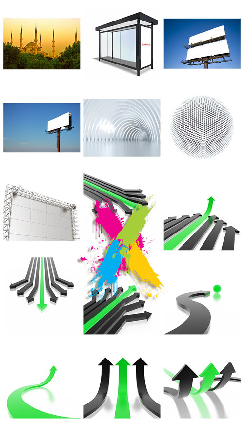 City &amp; AD Boards, Conceptual Images - 40 JPEG Stock Image SS