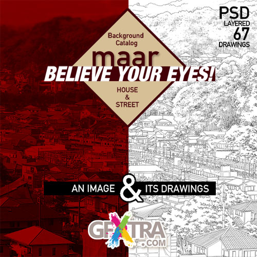 MAAR Background Catalog - House &amp; Street - 67xPSD