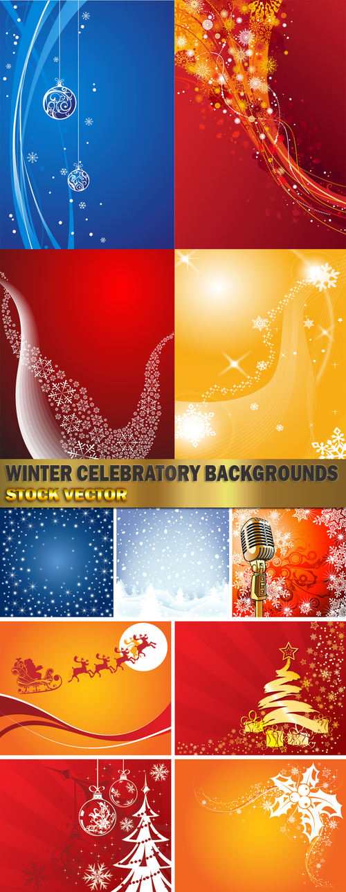 Winter celebratory backgrounds
