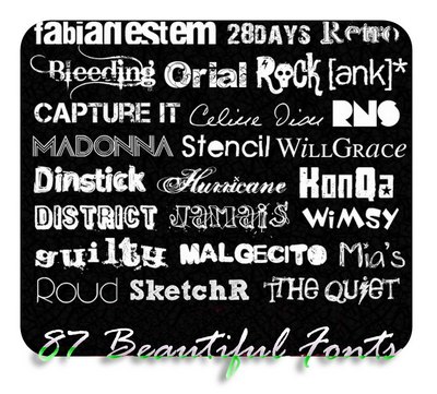 87 Beautiful Fonts