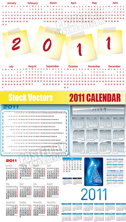 Stock Vectors - 2011 Calendar