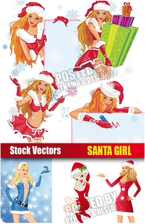 Stock Vectors - Santa girl