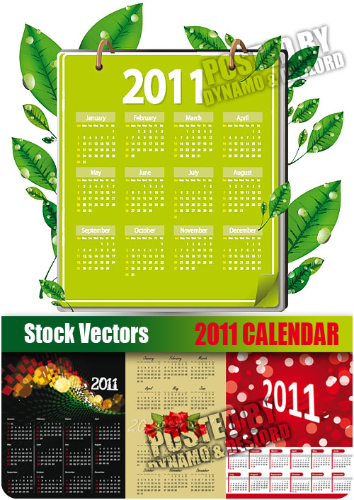 Stock Vectors - 2011 Calendar and grid