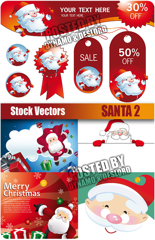 Stock Vectors - Santa 2