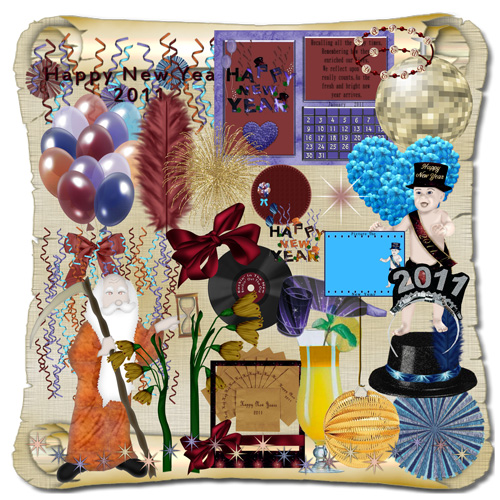 Scrap-collection "New Years elements 2011"