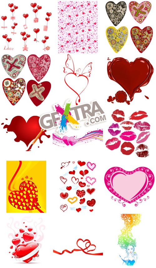 Valentine's Day Vectors II - 62xEPS Shutterstock