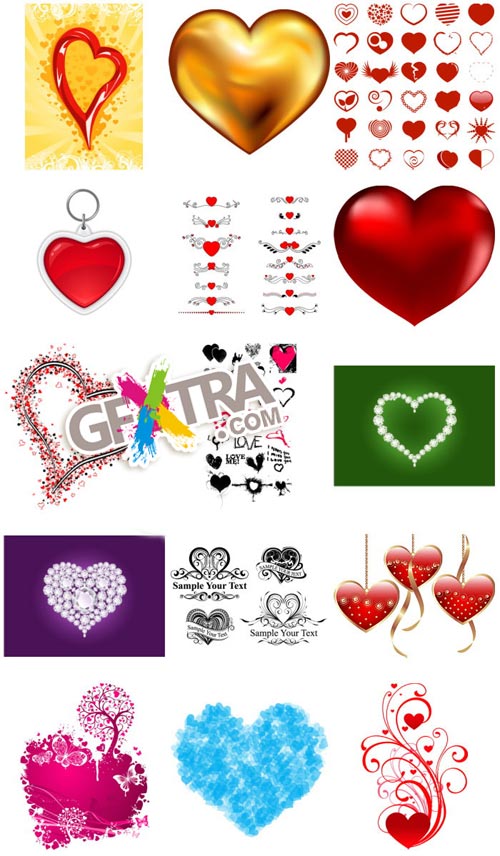 Valentine's Day Vectors II - 62xEPS Shutterstock