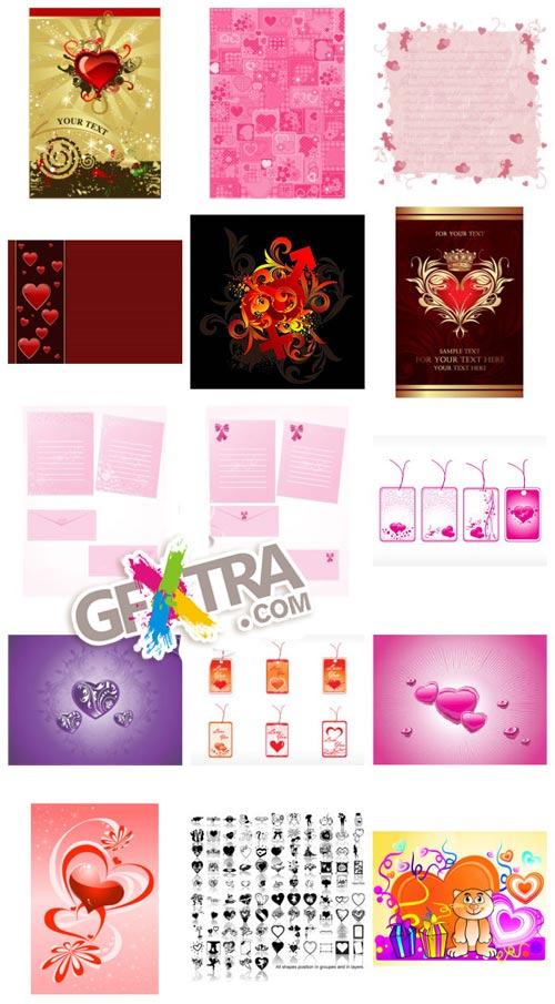 Valentine's Day Vectors III - 69xEPS Shutterstock