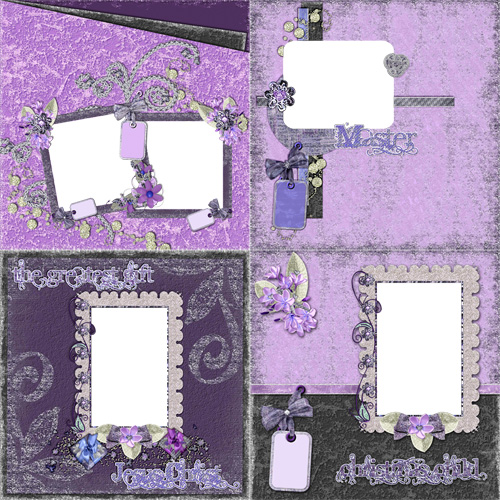 Scrap-page "Purple Christmas"