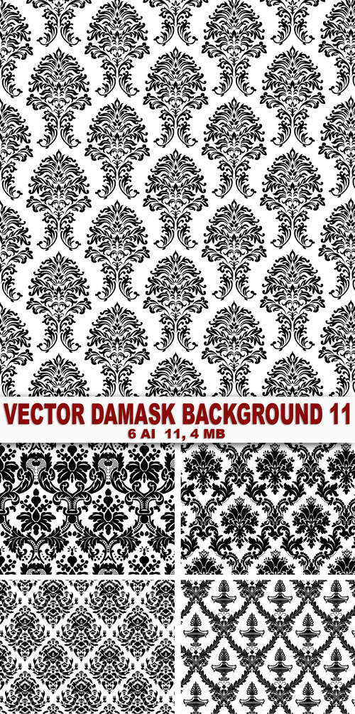 Vector Damask Background 11