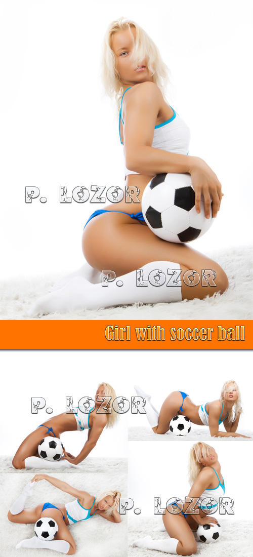 Sexy Girl with Soccer Ball, 5xJPGs