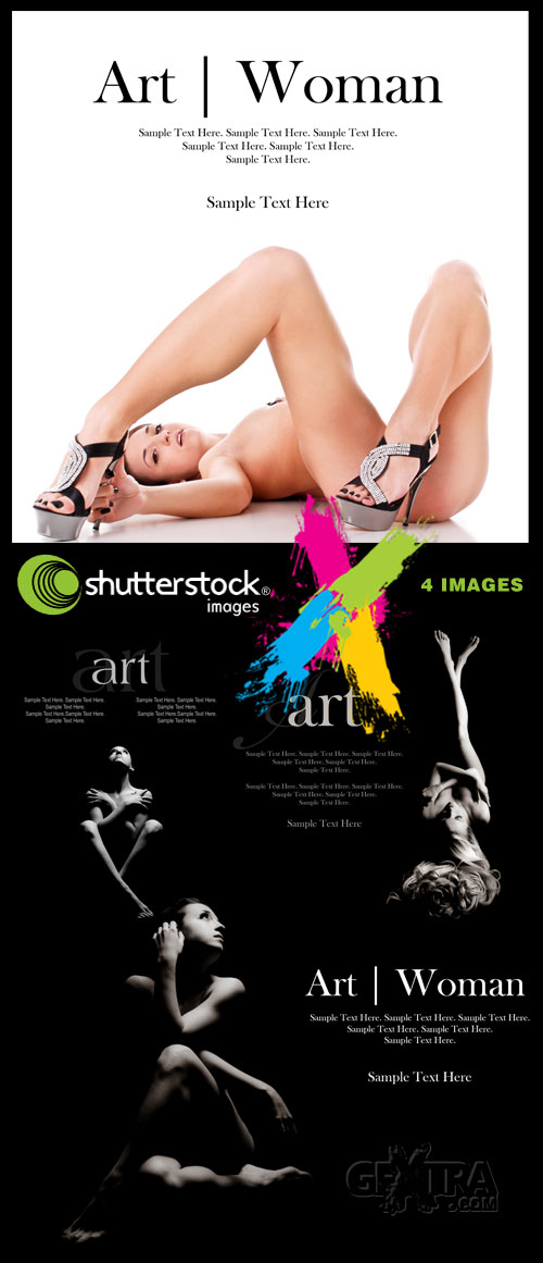 Shutterstock Art-Woman Consept Designs 4xJPGs