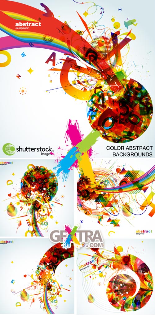 Colorful Abstract Backgrounds 5xEPS - Shutterstock