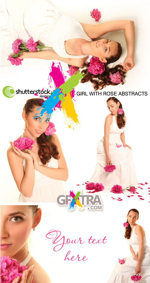Girl with Rose Absracts 5xJPGs - Shutterstock