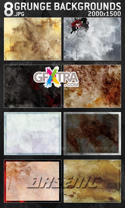 8 Grunge Backgrounds - GraphicRiver - REUPLOADED!