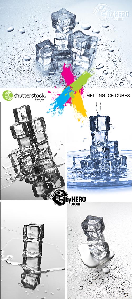 Melting Ice Cubes 5xJPGs - Shutterstock